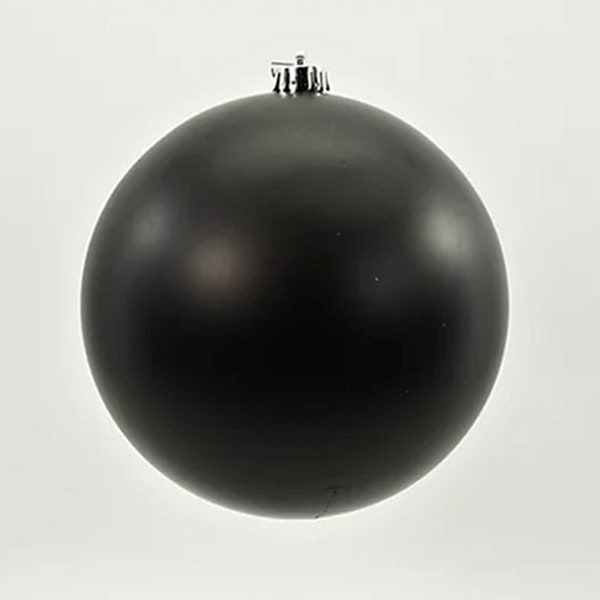 6" Matt Black Ball Ornament