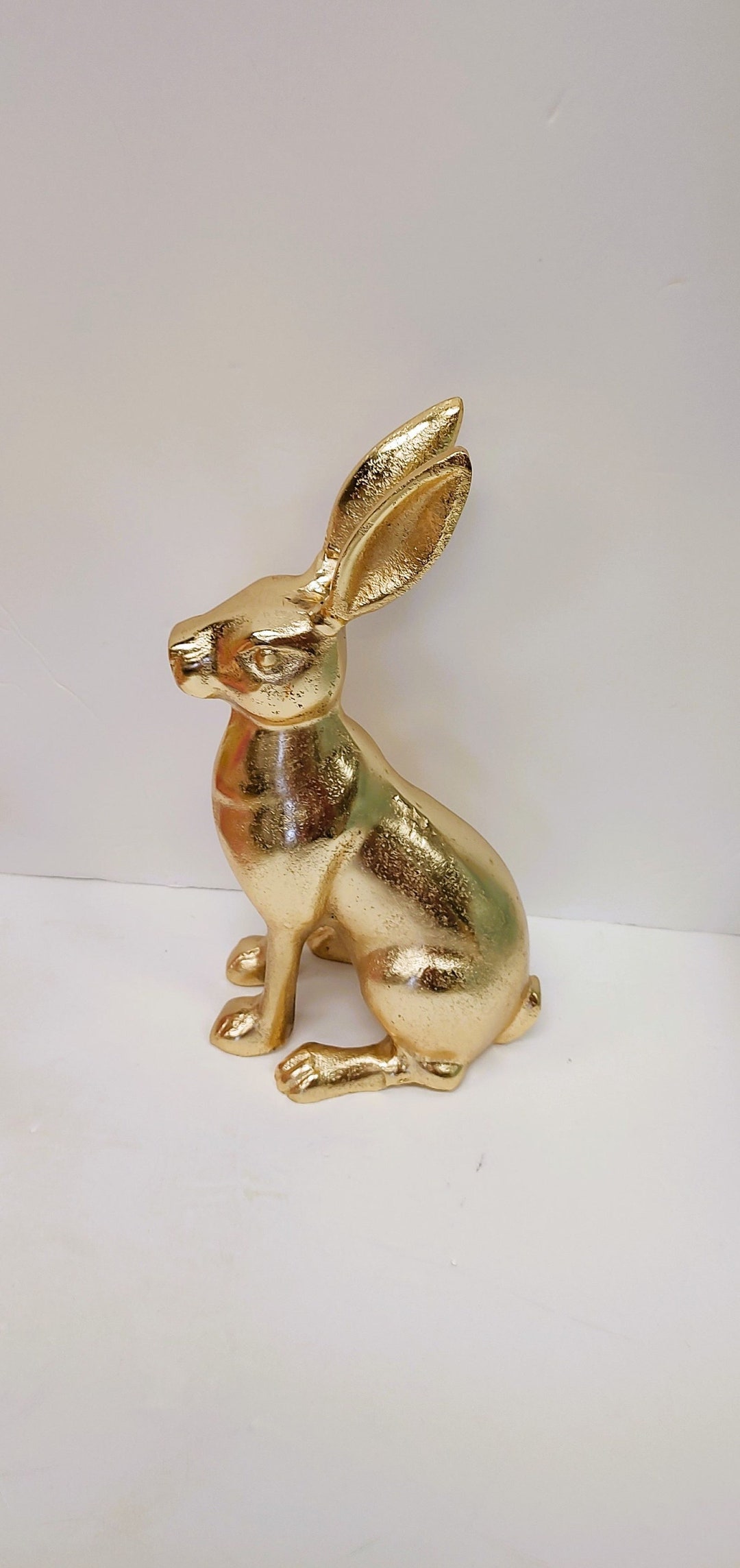 Gold Sitting Easter Bunny - Etsy