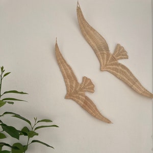 Décor de mur d'oiseau d'hirondelle de rotin, décor de Boho, tenture de mur de pépinière