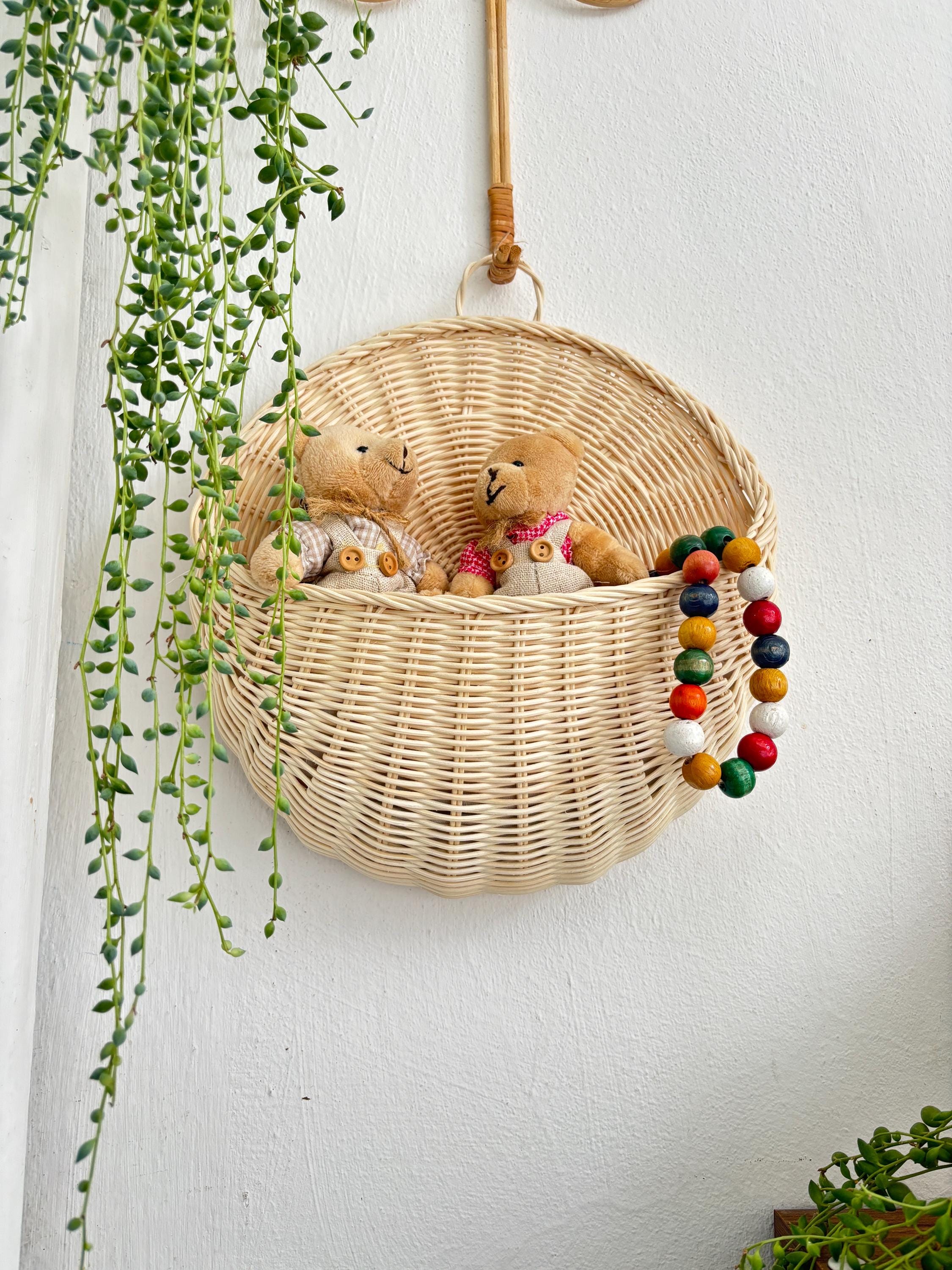 Décoration Murale En Rotin Tressé - Panier Rond Suspendu, Sous-verre Naturel, Style Bohème