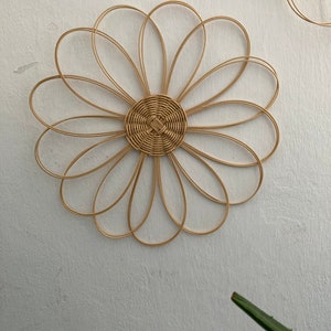 Rattan Daisy Flower Wall Decor (3pcs) Boho Decor Wall Hanging - Etsy