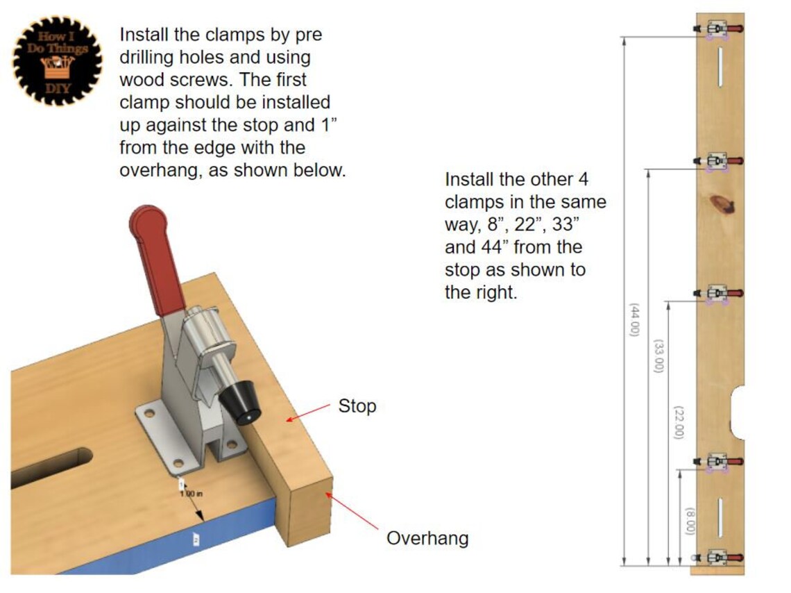 Build Plans Table Saw Tapering/jointing Jig Etsy