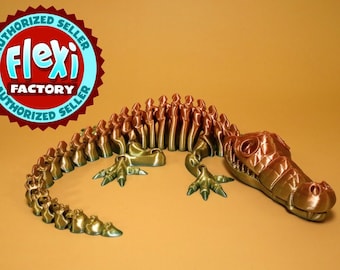 3D Printed Articulated Crocodile | Color Changing Colors Available! | - Multiple Colors and Sizes!