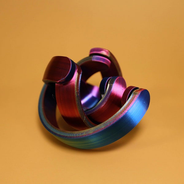 3D gedrucktes Fidget Arc Gyro Gimbal Spielzeug | Farbwechsel Farben Verfügbar! | - Mehrere Farben!