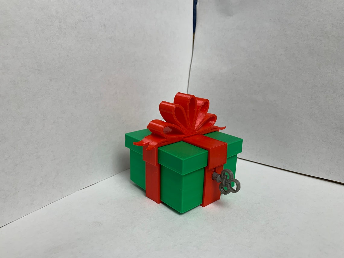 3D Printed Lockable Present Ornament Multiple Colors | Etsy