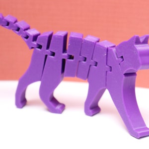 3D Printed Flexible Fidget Cat | Glow in the Dark Available! | - Multiple Colors and Sizes!