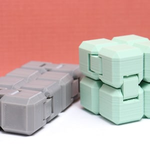 3D Printed Infinity Fidget Cube | Glow in the Dark Available! | - Multiple Colors!