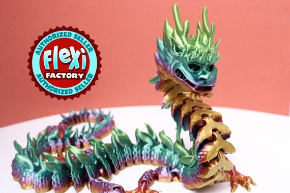 Drago Articolato In Cristallo Stampa 3D - Modello Fantasy Colori E Dimensioni Variabili