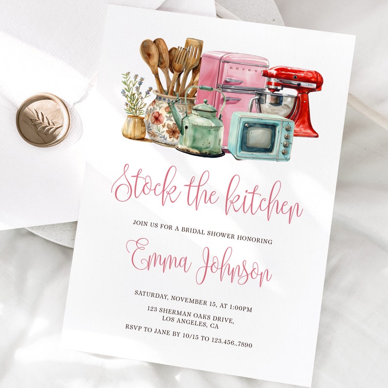 Vintage Kitchen Appliances Clipart Set, Watercolor Antique Appliances, Utensils, Decor PNG Files, Retro Refrigerators, Stoves, Mixers