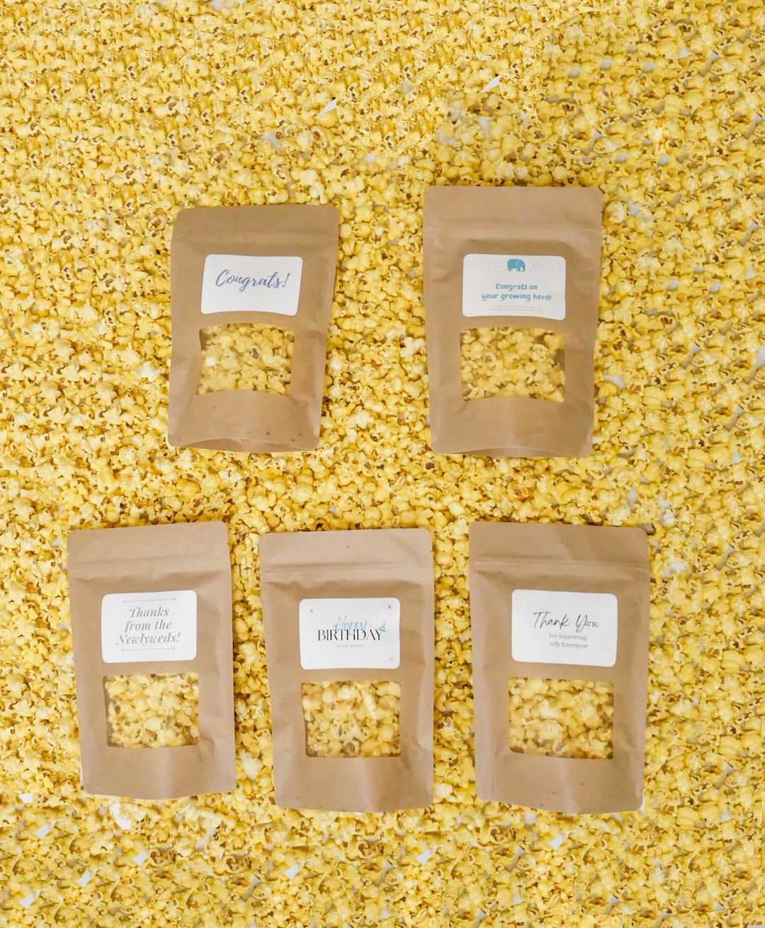 Birthday Custom Popcorn Bags Party Favors Treat Bags Etsy