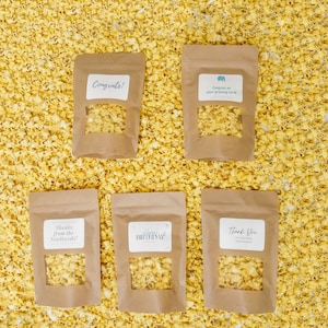 Herzlichen Glückwunsch Popcorn Taschen | Geschenke zum Schulabschluss, Kommunion, Taufe, | (Popcorn inklusive)