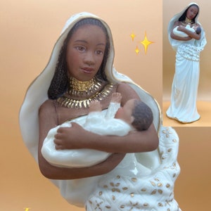 Lenox African Mother and Baby Figurine: 24kt Gold Accents, New in Box