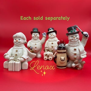 Lenox Figurines Snowman, Lenox Winter Decorations, Lenox Christmas Snowman Collectible Figures, Lenox Holiday Snowman Gift, Lenox Ornaments