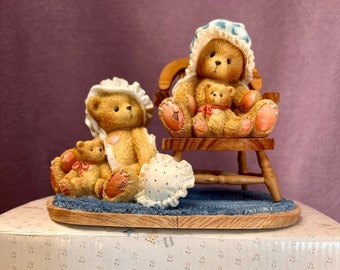 Autographed Cherished Teddies Figurine: Priscilla & Greta, Enesco