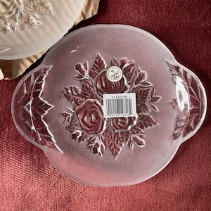 Vintage Crystle Clear Serving Dishes Set of Two, Dining Serving Hosting, Elegant Kitchenware, Decorated Glass plates, Housewarming Gift,
