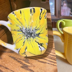 KrystleKreated Ironstone Bistro Mug: Original Design Collectible Glass Art