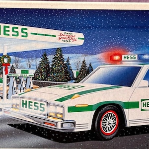 NEW 1993 ©Hess Trucks Patrol Car Collectible Toys, Hess Trucks Police Car, Hess Trucks Toy Squad Car, Hess Trucks Christmas Tradition Toys