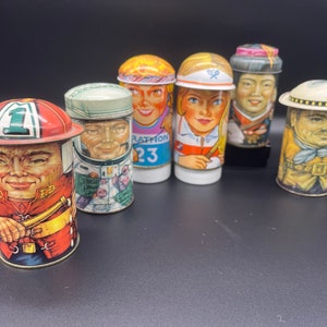 Unique Cap Tins Tin Box Company Collectible Lidded Storage Canister, Collectible Lidded Tins From England, Vintage Collectors Tin Containers