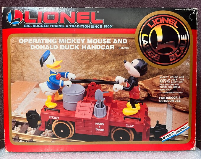 Lionel Train Mickey Mouse & Donald Duck Handcar, Lionel Train Disney