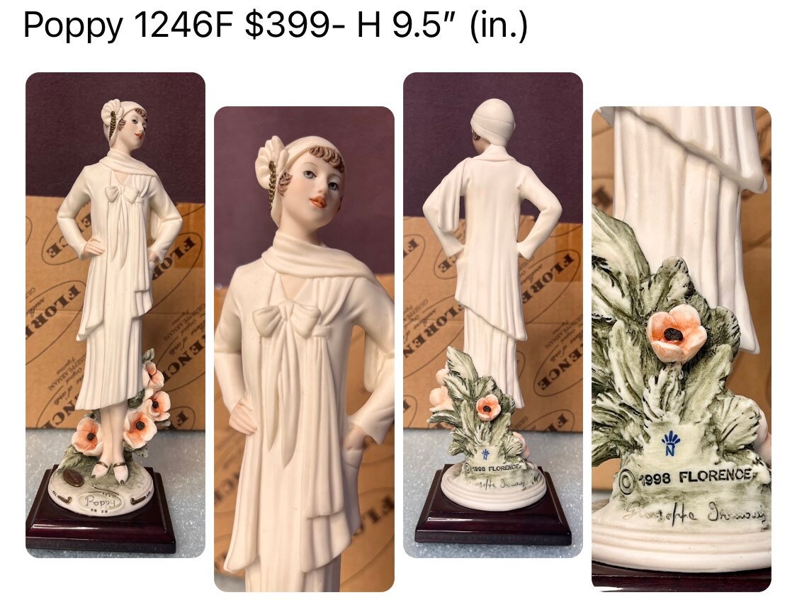 Giuseppe Armani Capodimonte Porcelain Flower Lady Figurine - Etsy