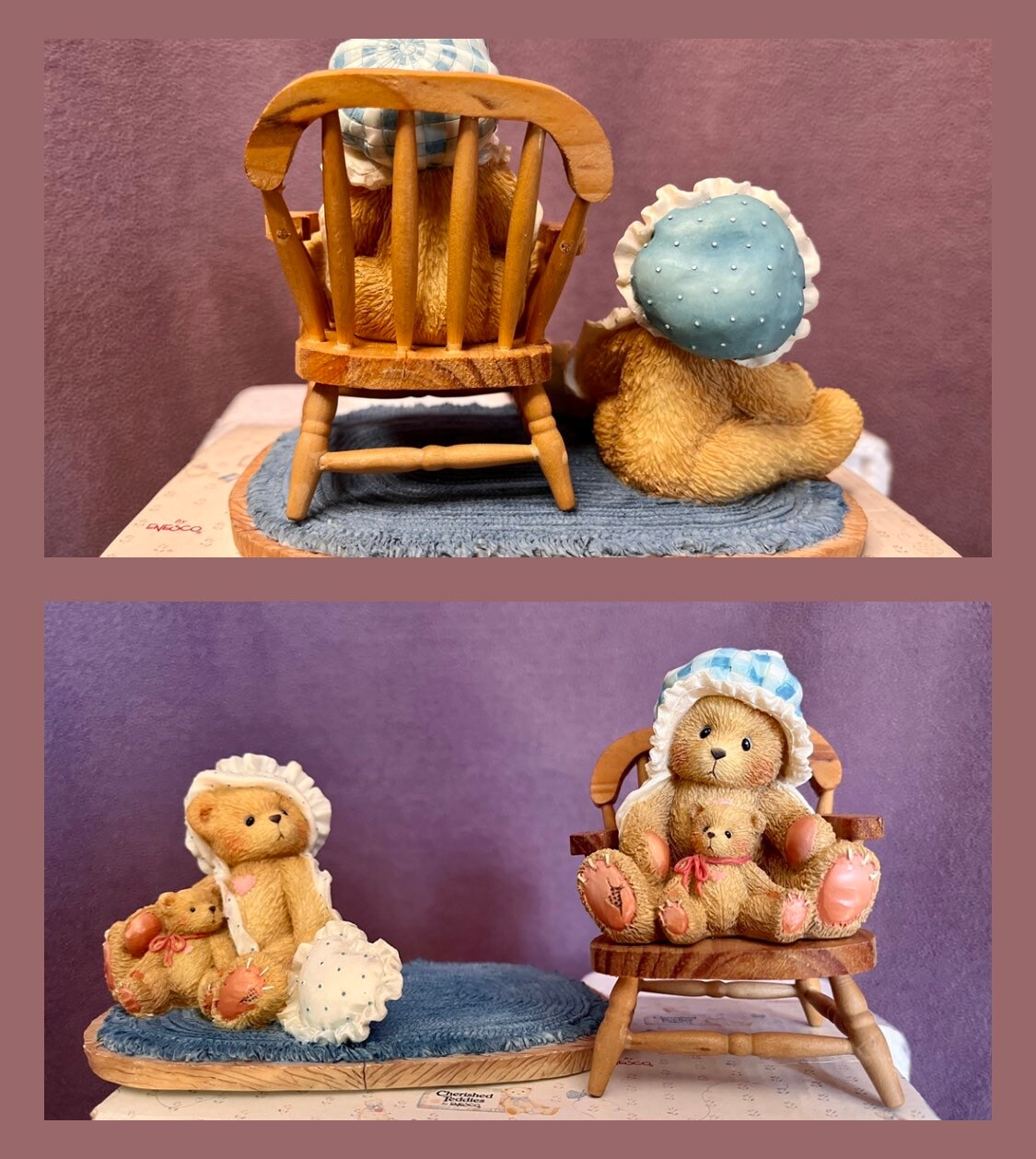 Autographed Cherished Teddies Figurine: Priscilla & Greta, Enesco
