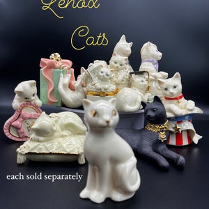 Lenox Katzen Porzellanfiguren: Katzen Sammlerstücke Schmuckschatullen
