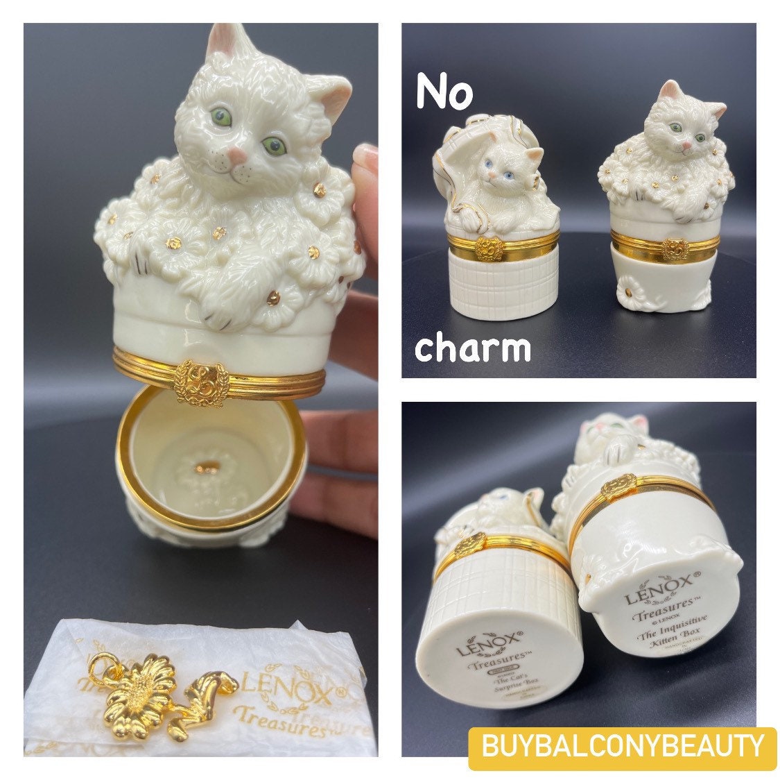 Fenton 100周年 レノックス Lenox 猫 レトロ レア Fenton 100周年