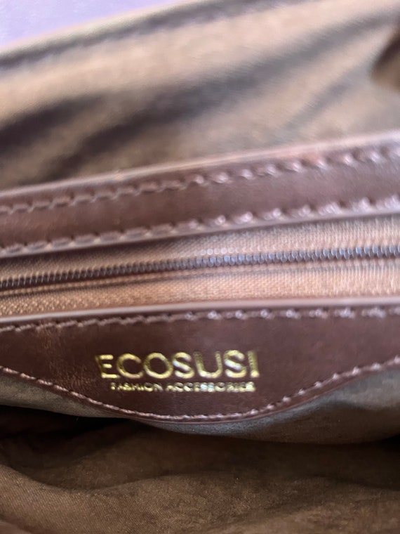 Vegan Purse Coffee Ecosusi Saddle Bag, Vegan Cros… - image 7