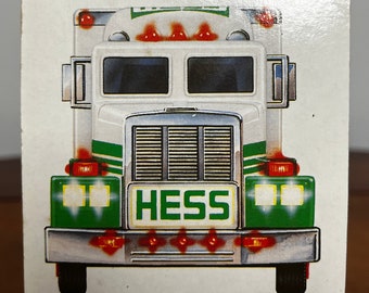 NEW 1992 ©Hess 18 Wheeler Toy Truck and Racer, Hess Trucks Collectible Toys, Hess Trucks Christmas Tradition Toys, Hess Truck Mancave Decor