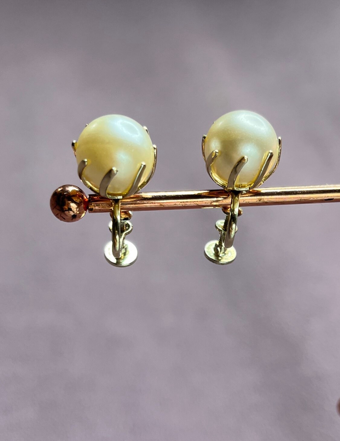 Boucles D'oreilles Fantaisie Dorées Avec Perles - Style Vintage Et Chic