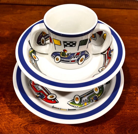 NEW Tiffany & Co Race Cars Baby Dish Set 3pc, Tif… - image 3