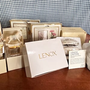 Lenox Easter Egg Box, Lenox Picture Frames Birthstone Porcelain Keepsakes, Lenox Hinged Box Petite Rose, Lenox Glass Art Springtime Sparkle