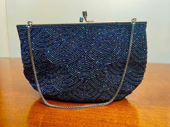 Elegant Walborg Glass Beaded Baguette Womens Purse Glam - Etsy