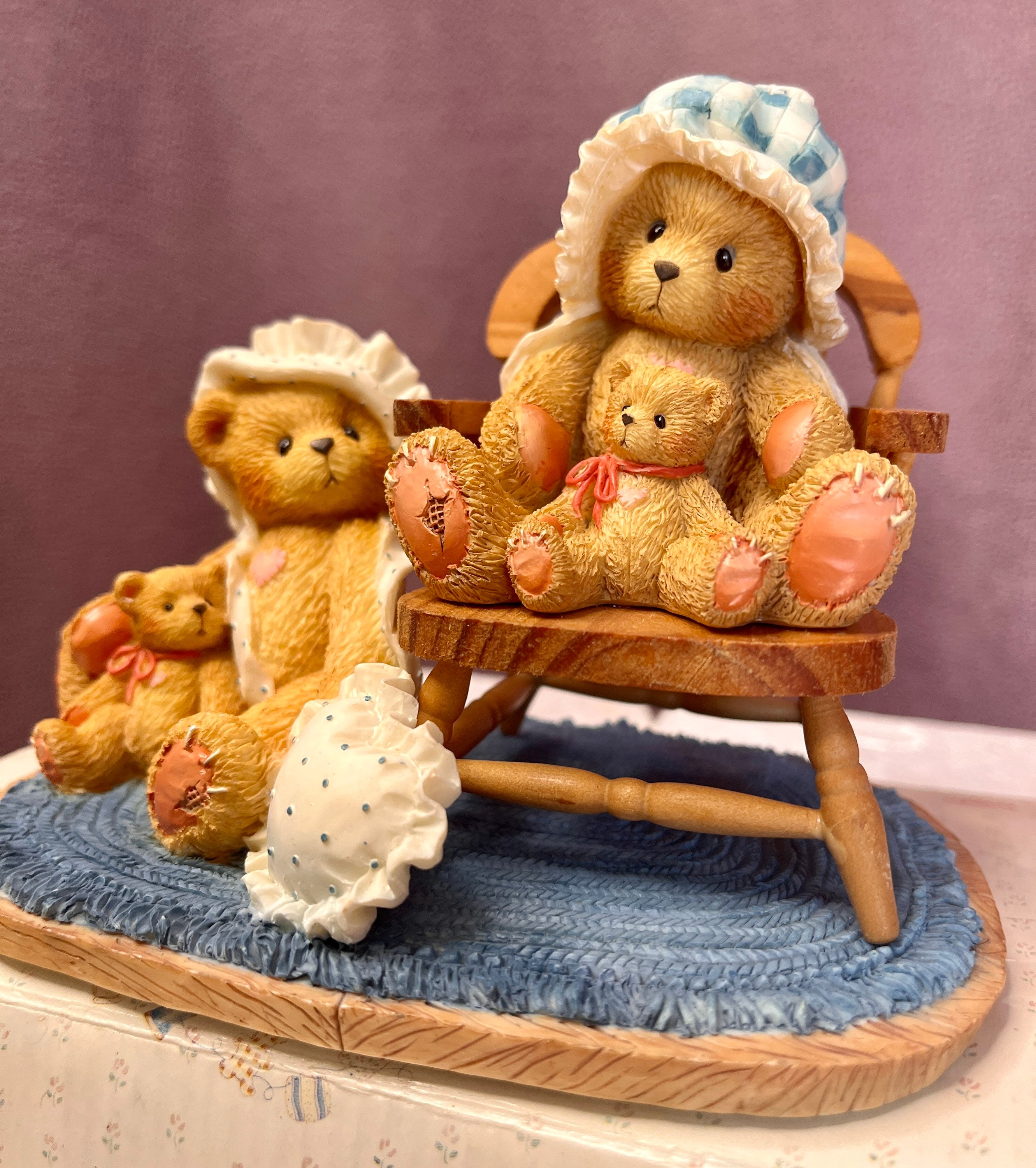 Autographed Cherished Teddies Figurine: Priscilla & Greta, Enesco