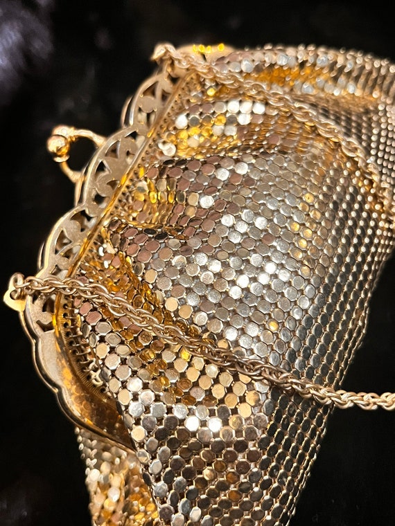 Whiting and Davis Clutch Gold Mesh Mini, Whiting … - image 3
