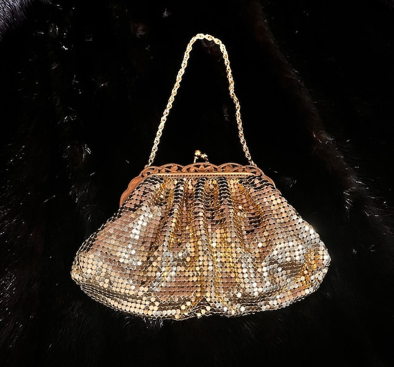 Whiting and Davis Clutch Gold Mesh Mini, Whiting … - image 9