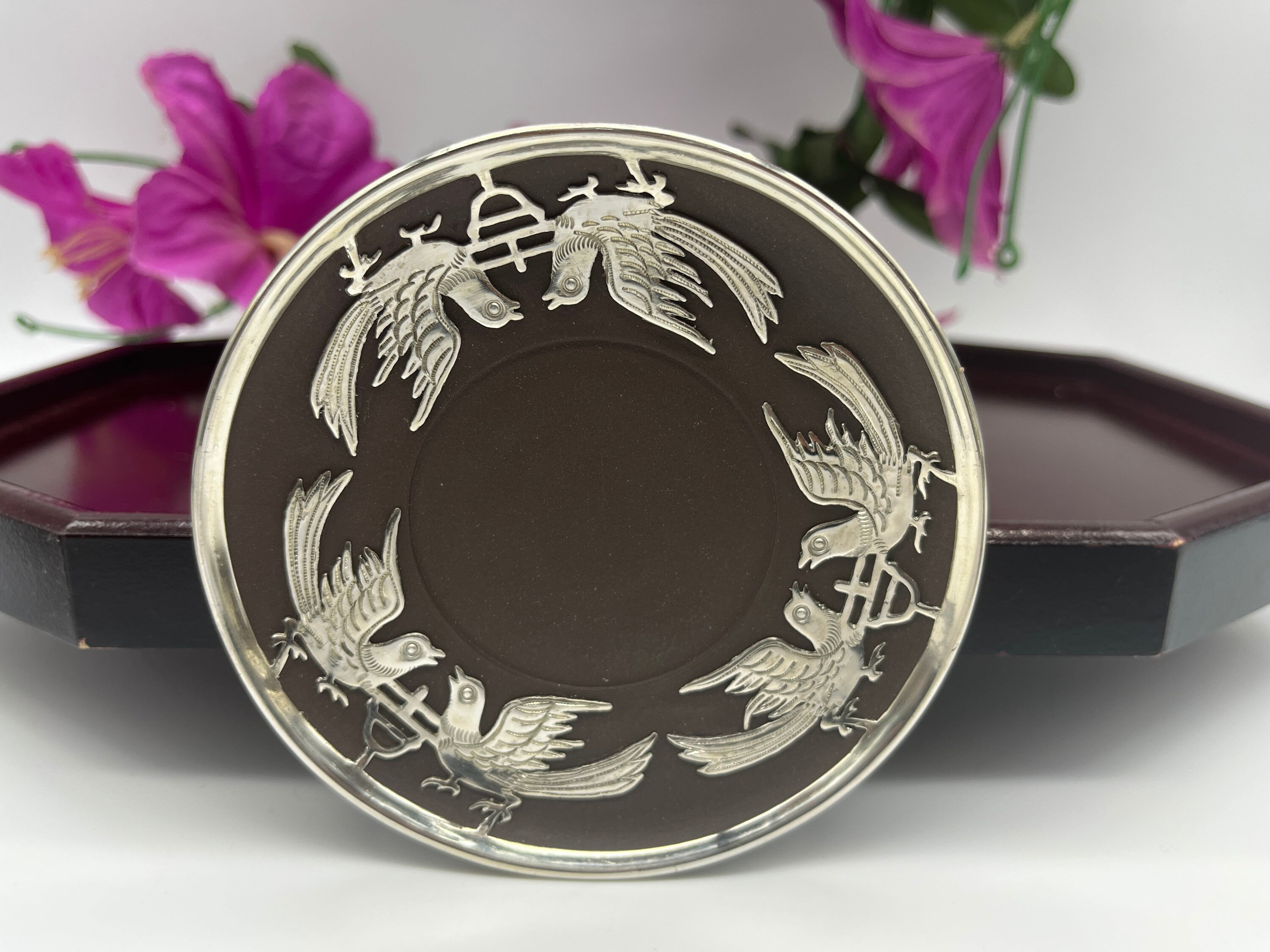 NEW Chinese Yantai Tin Tea Set, Yixing Ceramics Purple Clay NEW Chinese Yantai Tin Tea Set, Yixing Ceramics Purple Clay