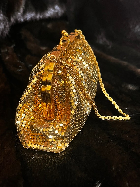 Whiting and Davis Clutch Gold Mesh Mini, Whiting … - image 5