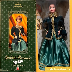 NEUE Barbie-Puppe Yuletide Romance Hallmark Sonderausgabe 1996, Barbie-Puppe, Barbie Mattel, Barbie-Brünette, Barbie-Holiday-Serie