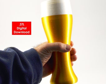 Desk Organizer - Beer glass. STL files for 3D printing. Digital Download