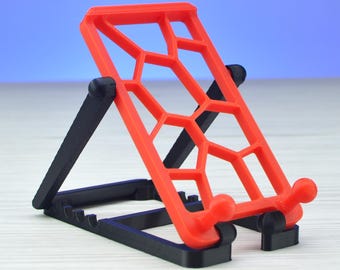 Foldable Phone Stand: Modern Polygon Design, Eco-Friendly PLA