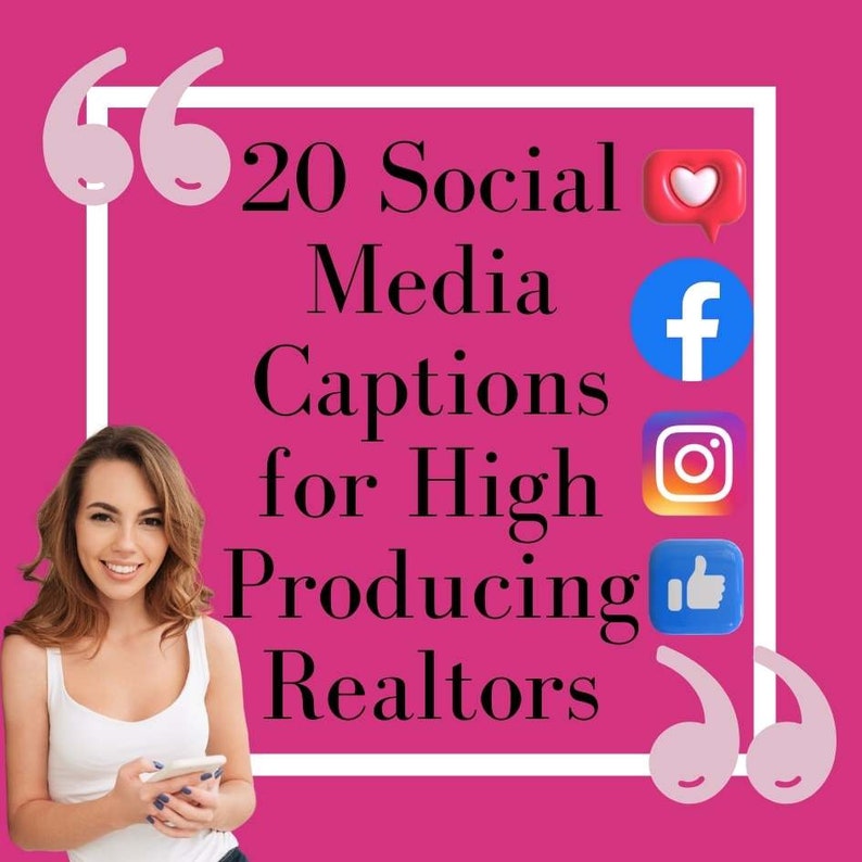 20 Pre-written Social Media Captions for Real Estate Agents Social ...