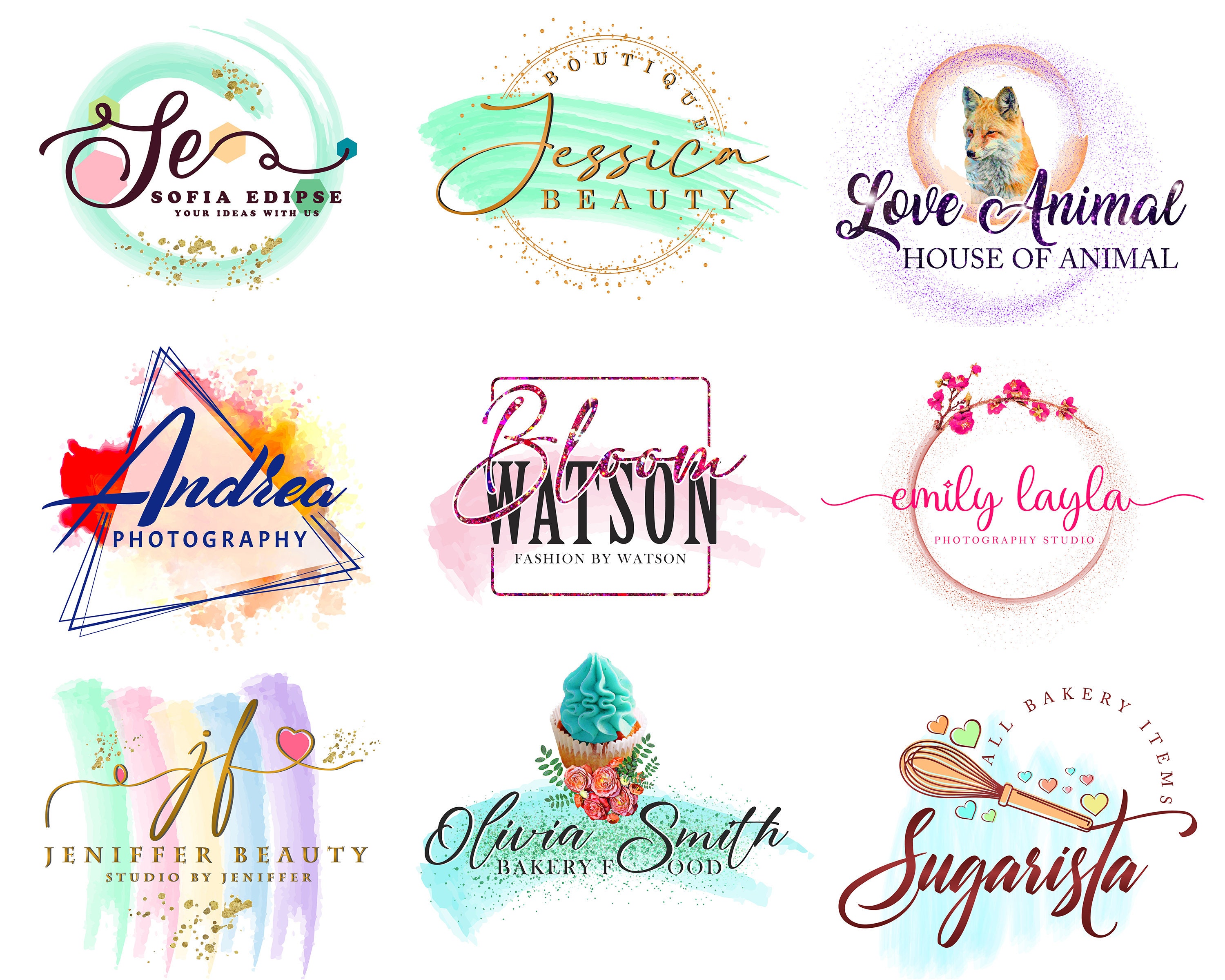 Logo Design Custom Photography Logo Beauty Logo Custom Logo Etsy Logo Design Custom Photography Logo Beauty Logo Custom Logo Etsy