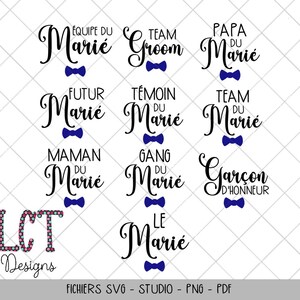 Pack de fichiers SVG thème Mariage Citation pour le marié - SVG pour EVG, fichier de découpe silhouette mariage