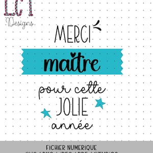 SVG Merci maître , svg cricut, cricut cutfile, svg maitresse, svg cadeau maitresse, svg silhouette studio,citation francaise svg