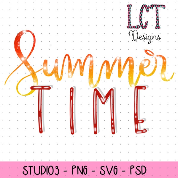 Summertime SVG, Summer print and cut, Word Love Svg, Cheap cricut file, print and cut cricut, summertime PSD