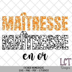 Leopard Gold Herrin SVG, Cricut Svg, Cricut Cutfile, Herrin Svg, Herrin Geschenk Svg, Silhouette Studio Svg, französisches Zitat Svg