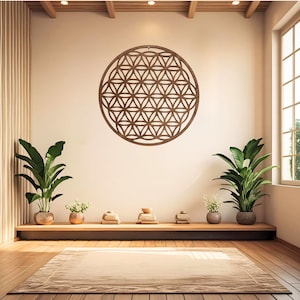 Wooden Flower of Life Mandala, Mandala Wall Art, Wooden Wall Decor, Flower of Life Wall Decor, Mandala Wall Decor, Mandala Boho Wall Art