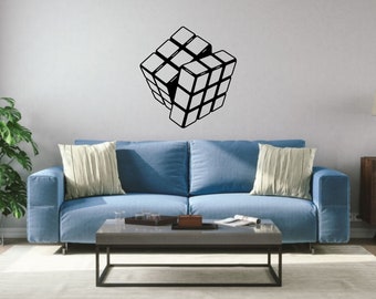 Décor mural rubik's cube, Art mural rubik's cube, Puzzle cube en bois | Décoration intérieure, Art mural 3D, Décor minimaliste, art abstrait