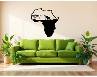 African wall decor, Map of Africa, wooden wall decoration | Interior decoration, Ethnic wall art, Laser-cut wooden wall art